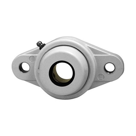 Ami Bearings SINGLE ROW BALL BEARING - 1-1/4in ZINC NARROW SET SCREW BLACK 2-BOLT FLANGE OPN COV BS BNFL7-20MZ2CB